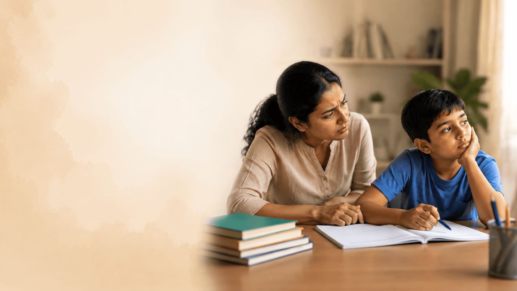 A child showing signs of inattentiveness