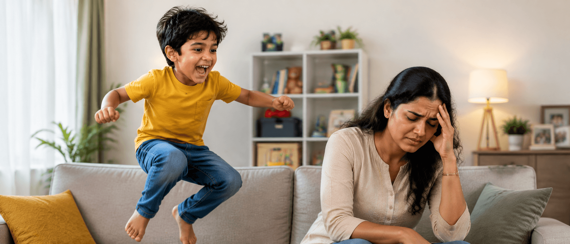 A child showing hyperactive and impulsive behaviour